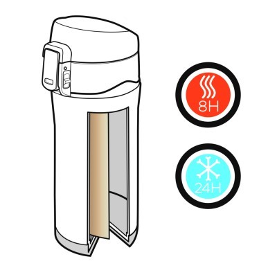 Taza térmica de cobre de 300 ml negra